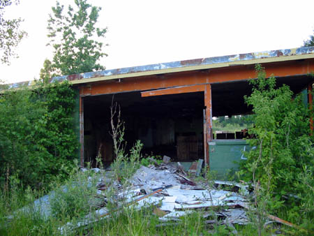 Denniston Drive-In Theatre - Wrecked Concession - Photo From Water Winter Wonderland